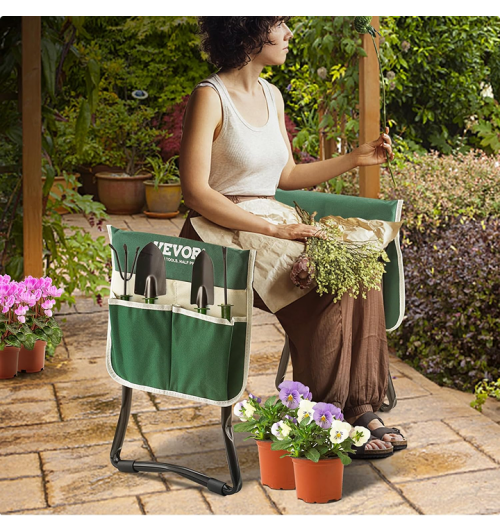 Foldable garden kneeler & seat