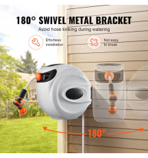 Retractable garden hose reel (100ft)