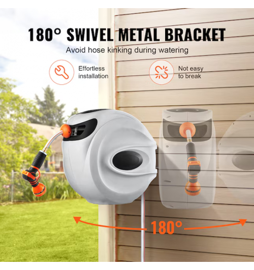 Retractable garden hose reel (100ft) Retractable garden hose reel (100ft)