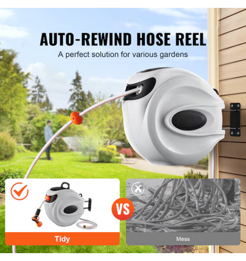 Retractable garden hose reel (100ft) Retractable garden hose reel (100ft)
