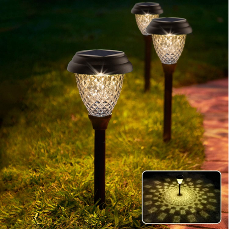 Solar-powered LED garden lights (6-Pack)