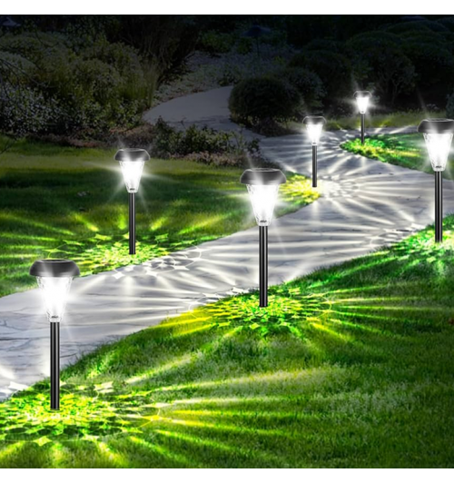 Solar-powered LED garden lights (6-Pack)