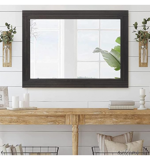 Wall mirror with wooden frame Wall mirror with wooden frame