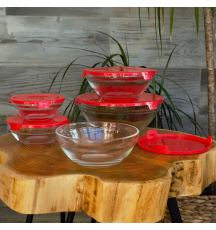 Glass food storage containers with lids (5 Pieces)
