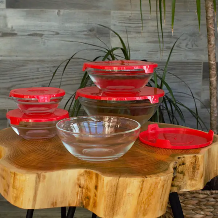 Glass food storage containers with lids (5 Pieces)