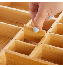 Bamboo drawer organizer