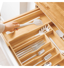 Bamboo drawer organizer