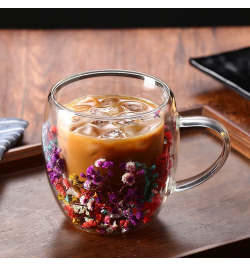 Double-walled glass coffee mugs (Set of 2) Double-walled glass coffee mugs (Set of 2)